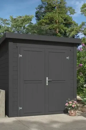 Direct Beschikbaar Outdoor Life Blokhut Sara Carbon Grey 200 x 200 cm